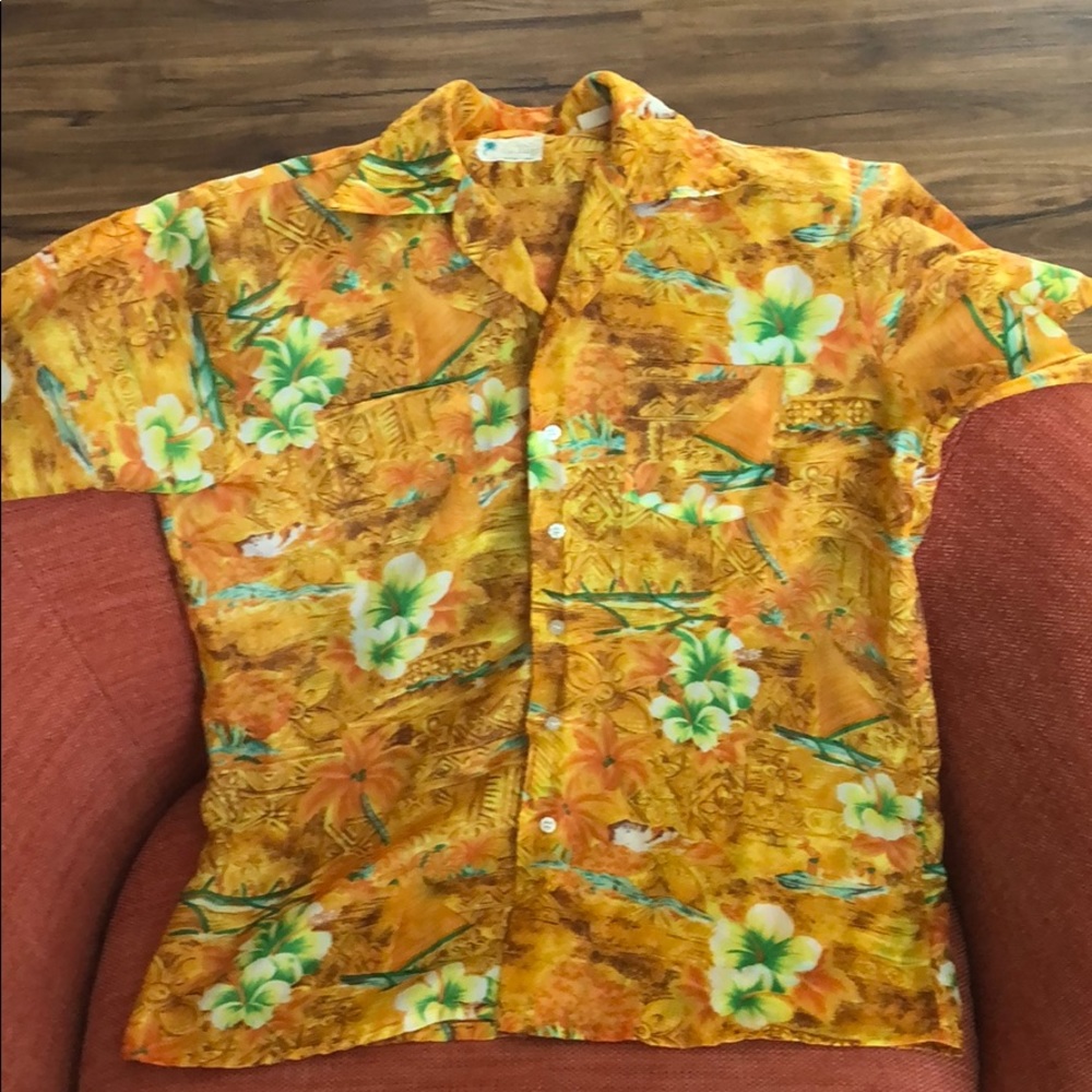 Vintage Lightweight Hawaiian Shirt Tiki Oasis